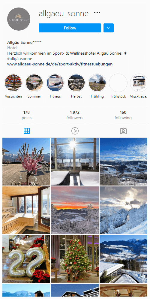 Hotel Allgäu Sonne Official Instagram account